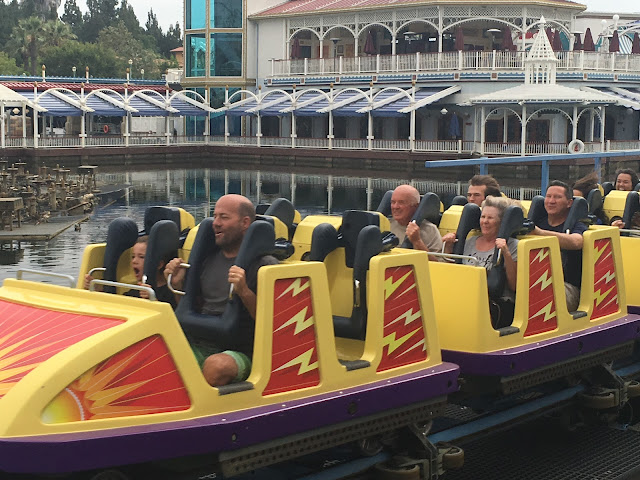 California Screamin Yellow Coaster at Launch Disney California Adventure