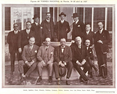 Participantes en el Torneo de Ajedrez de Murcia 1927