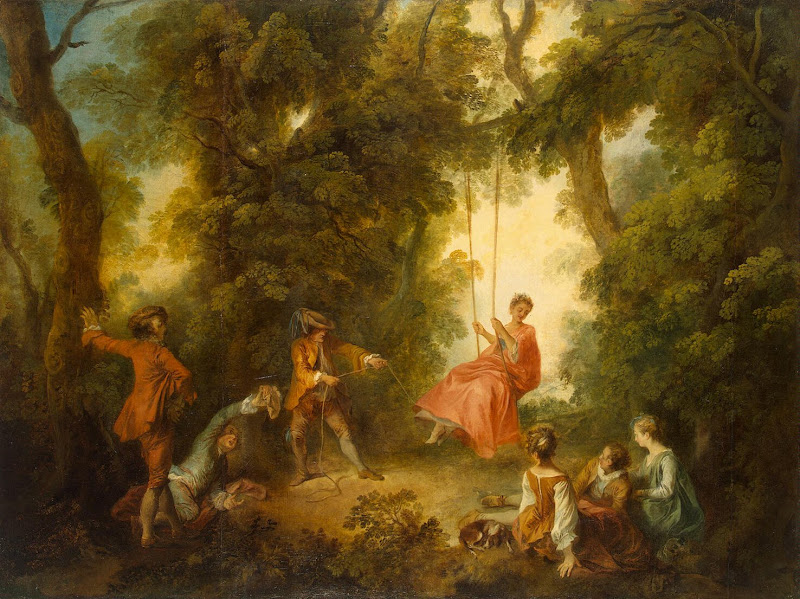Swing (Oil on Canvas, 1730s - Genre Painting) by Nicolas Lancret