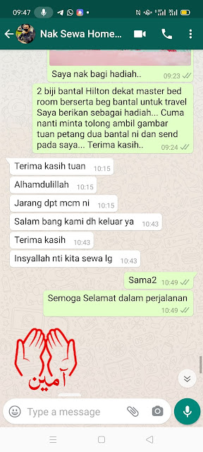 Testimoni daripada pelanggan kerana berpuas hati dengan servis yang kami berikan