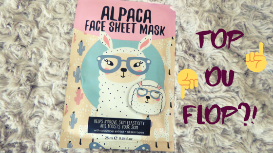 Alpaga Face Sheet Mask - Masque Tissu - Action