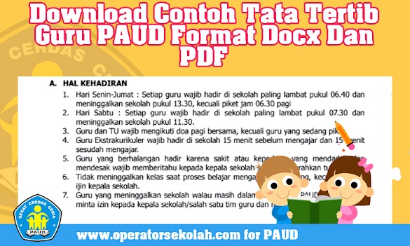 Download Pola Tata Tertib Guru Paud Format Docx Dan Pdf