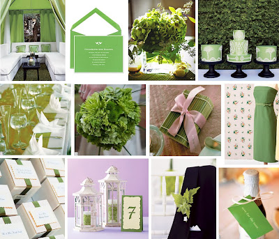 green and white wedding ideas