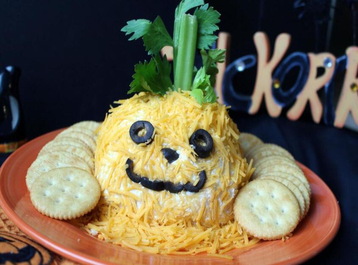 Jack O Lantern Cheese Ball