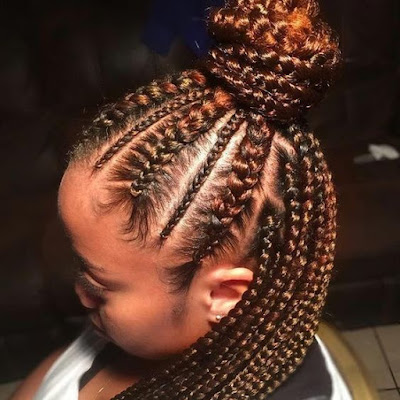 excellent Stitch Braids styles Ponytail For African American Women