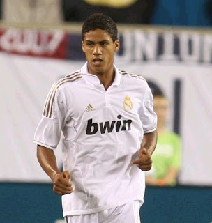 Raphael Varane with the Real Madrid white jersey during a friendly match in USA