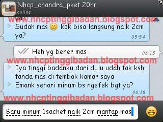 Testimony Kesaksian Peninggi Badan NHCP TIENS | WA : 082230576028