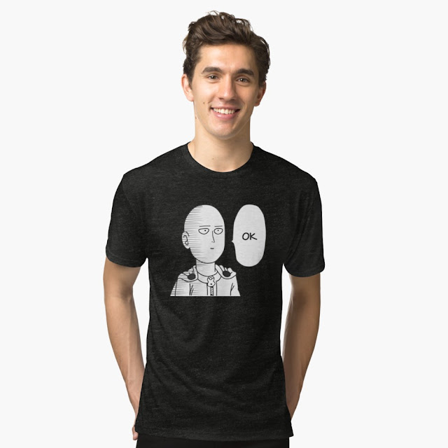 one punch man ok shirt redbubble