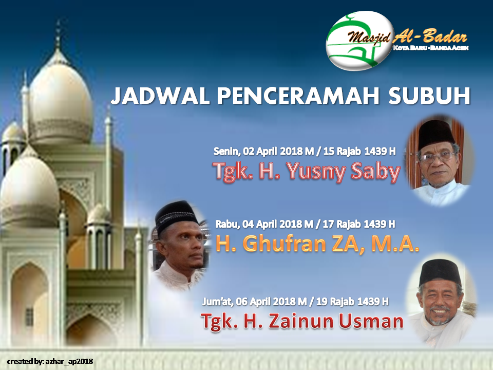 Jadwal Penceramah Subuh