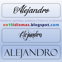 Tatuajes personalizados con el nombre Alejandro