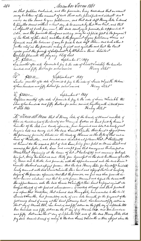 Andrew Irwin & Jehu Trimble filed a petition Henry & HarrietStities 18392