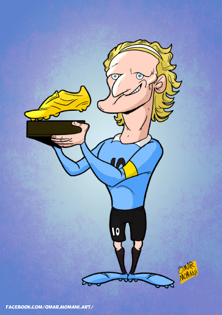 Diego Forlan caricature cartoon