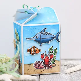 Sunny Studio Stamps: Fourth of July and Best Fishes Ocean Themed Gift Boxes (using Wrap Around Box Die) by Juliana Michaels and Mendi Yoshikawa