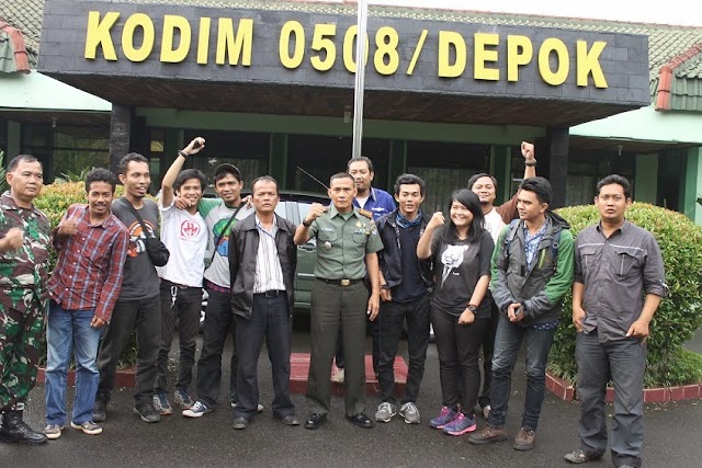 Kodim 0508/Depok Silaturahmi dengan Awak Media