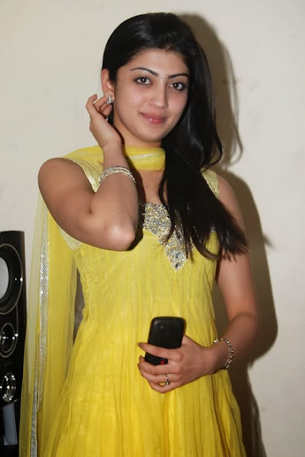 Actress Pranitha in yellow dress