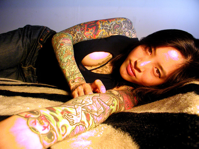 Full tattoo girl sexy art