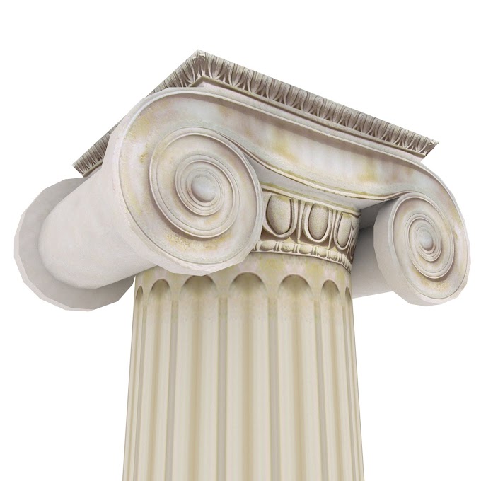 Roman Ionic Piller Low Poly