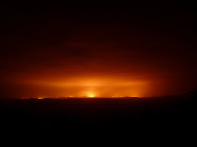 Fuego en las sierras de Córdoba, Argentina