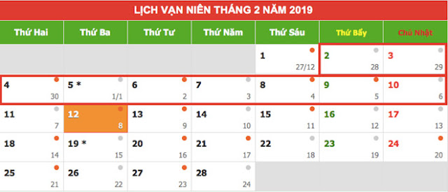 Thủ tướng chốt phương án lịch nghỉ Tết Âm lịch năm 2019 dài 9 ngày