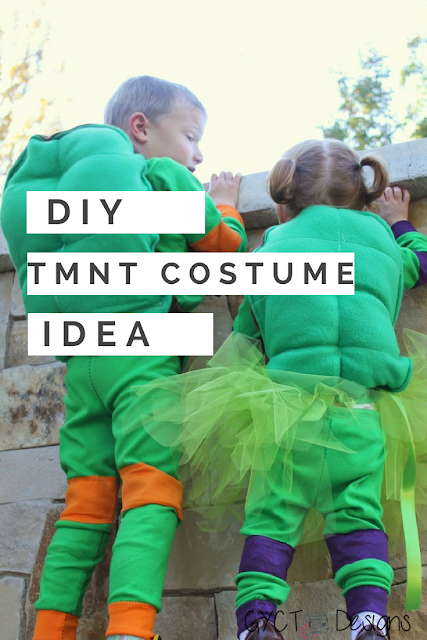 Teenage Mutant Ninja Turtle costume tutorial and pattern for Halloween or dress up