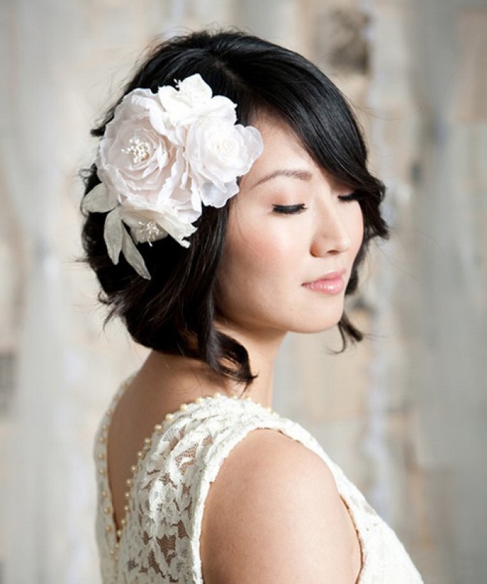 Hairstyle For Short Hair In Wedding