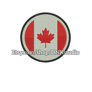 Canada Flag Embroidery Design