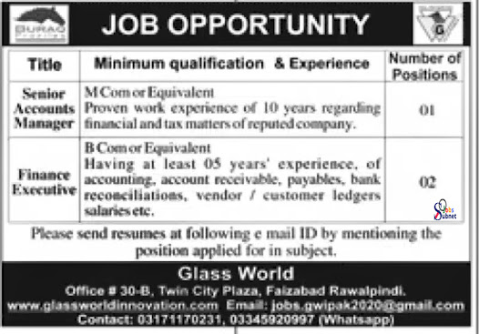 Senior Accounts Manager and Finance Jobs 2023