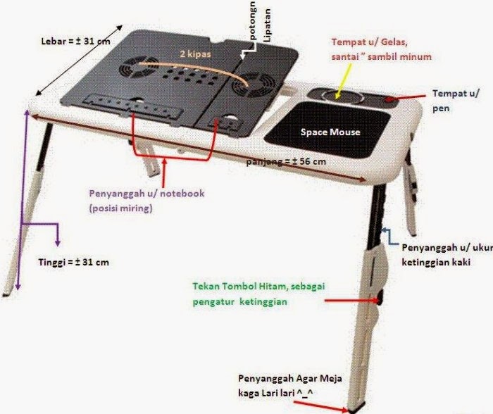 Jual Meja  Laptop  Portable  Merk E Table Murah Jasa 