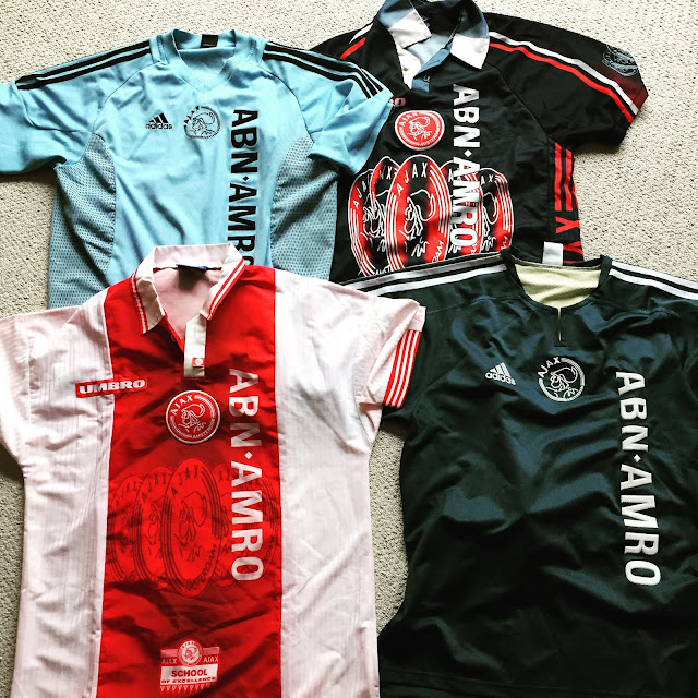 Ajax Amsterdam jerseys from back in the day