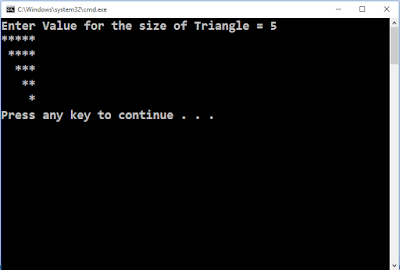 Write a C++ Program to draw Right Triangle Shape