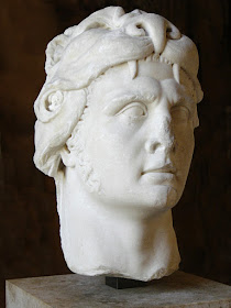 Portrait of the king of Pontus Mithridates VI as Heracles.  Marble, Roman imperial period (1st century). (Louvre)