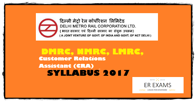 dmrc Customer Relations Assistant (CRA) syllabus