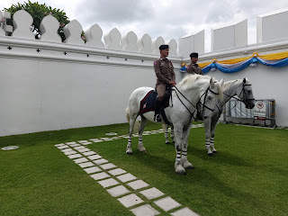 Private, for your punishment you must sit on a horse and be bothered by tourist for a day