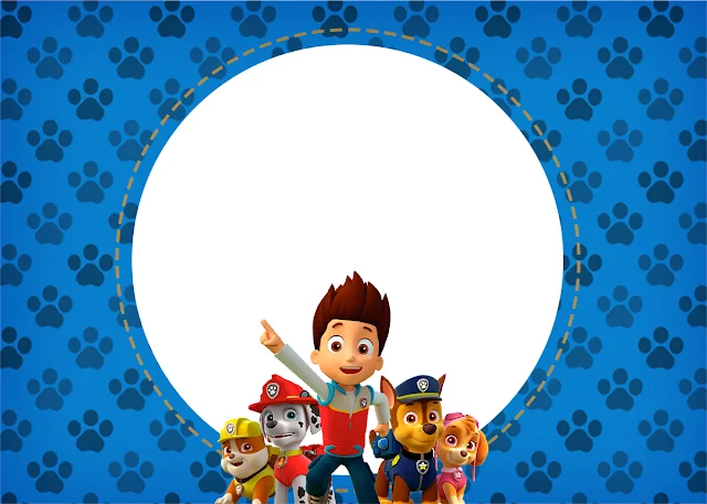 Para hacer invitaciones, tarjetas, marcos de fotos o etiquetas, para imprimir gratis de Paw Patrol.