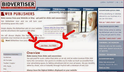 Cara Daftar Bidvertiser dan Panduan Memasang Iklan Bidvertiser