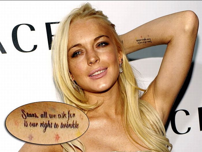 lindsey lohan tattoo. Lindsay Lohan Tattoo