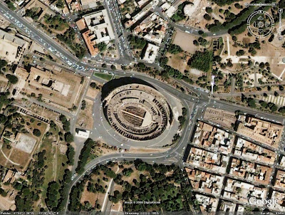 Childrens Autism Center Rome  York on Colosseum  Rome  Italy   Earth From Above