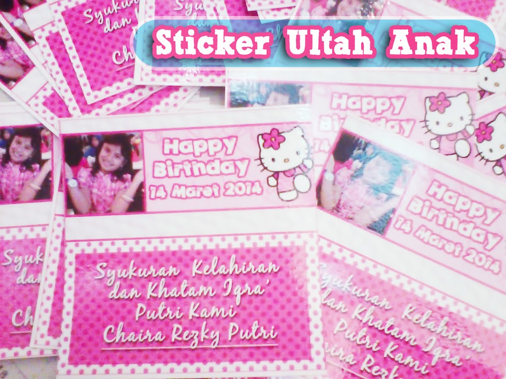 STICKER FOTO ULANG TAHUN ANAK UNTUK TEMPELAN SOUVENIR 