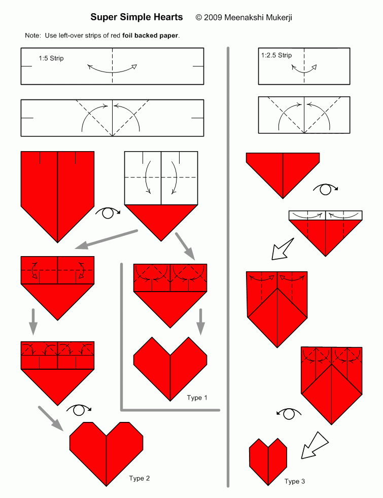 Origami Instructions : a Beautiful Heart | web wanderers