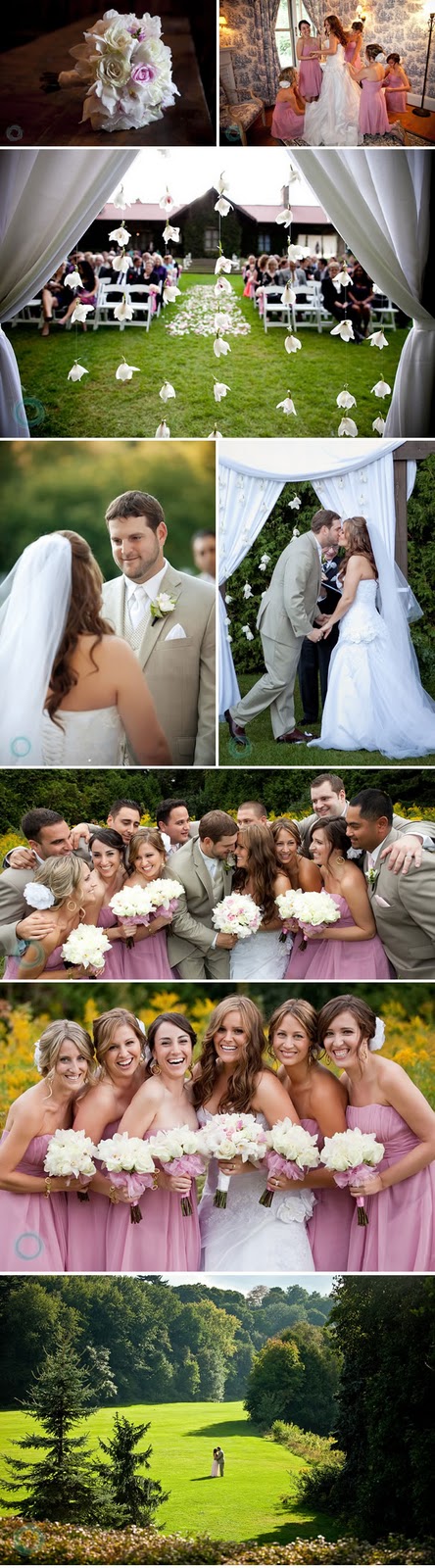 Classic Outdoor Wedding I can 39t get enough of this lovely pink and white