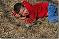 E with his fairy house