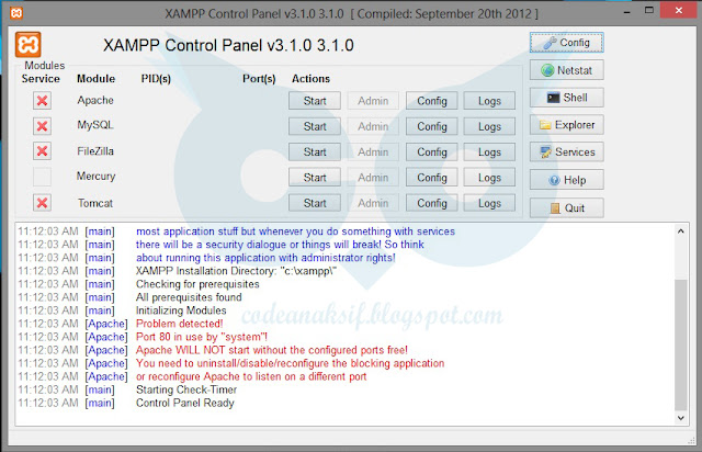 Cara Mudah Setting Port Xampp yang Error