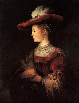 Portrait of Saskia van Uylenburgh (c. 1633–34) painting Rembrandt