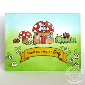 Sunny Studio Stamps Backyard Bugs Heard You Caught A Bug Ladybug Card