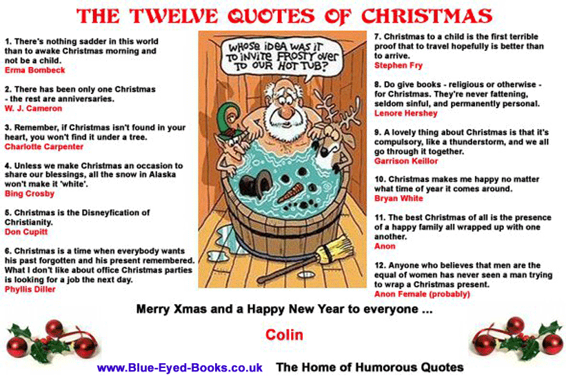 The Twelve Quotes Of Christmas Seasonal Quotations For Festive