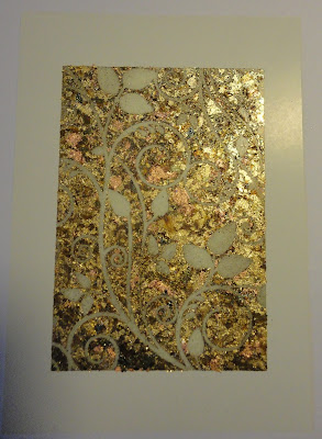 Leafy Swirl in gold mix gilding flakes