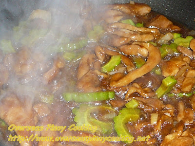 Chicken and Ampalaya with Oyster Sauce - Cooking Procedure