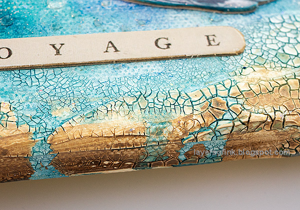 Layers of ink - Whale Mixed Media Canvas Tutorial by Anna-Karin Evaldsson.