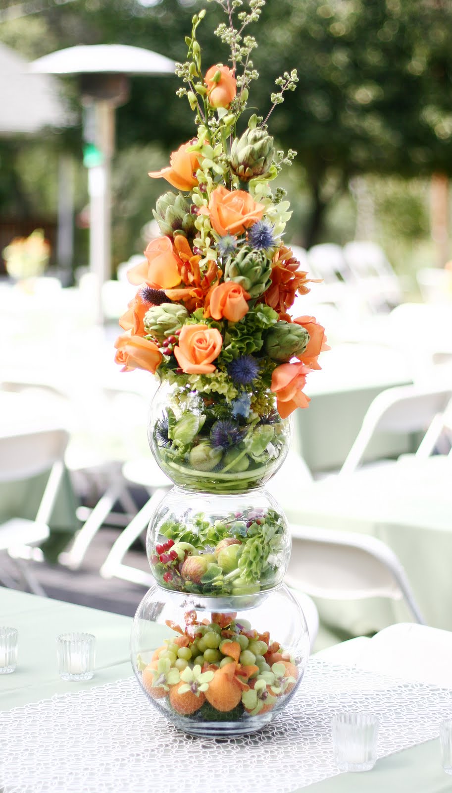 Blooms Blog: Fruit and flowers a lovely backyard wedding