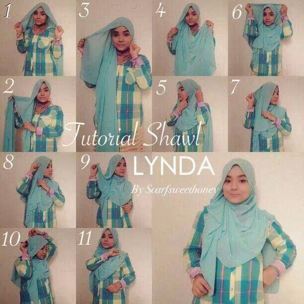 TUTORIAL CARA LILIT SHAWL/TUDUNG PART 2  Sharing My Ceritera